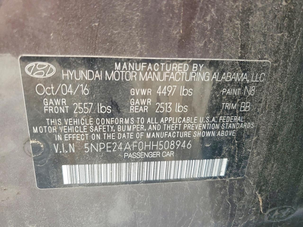 2017 Hyundai Sonata Se - zdjęcie 12