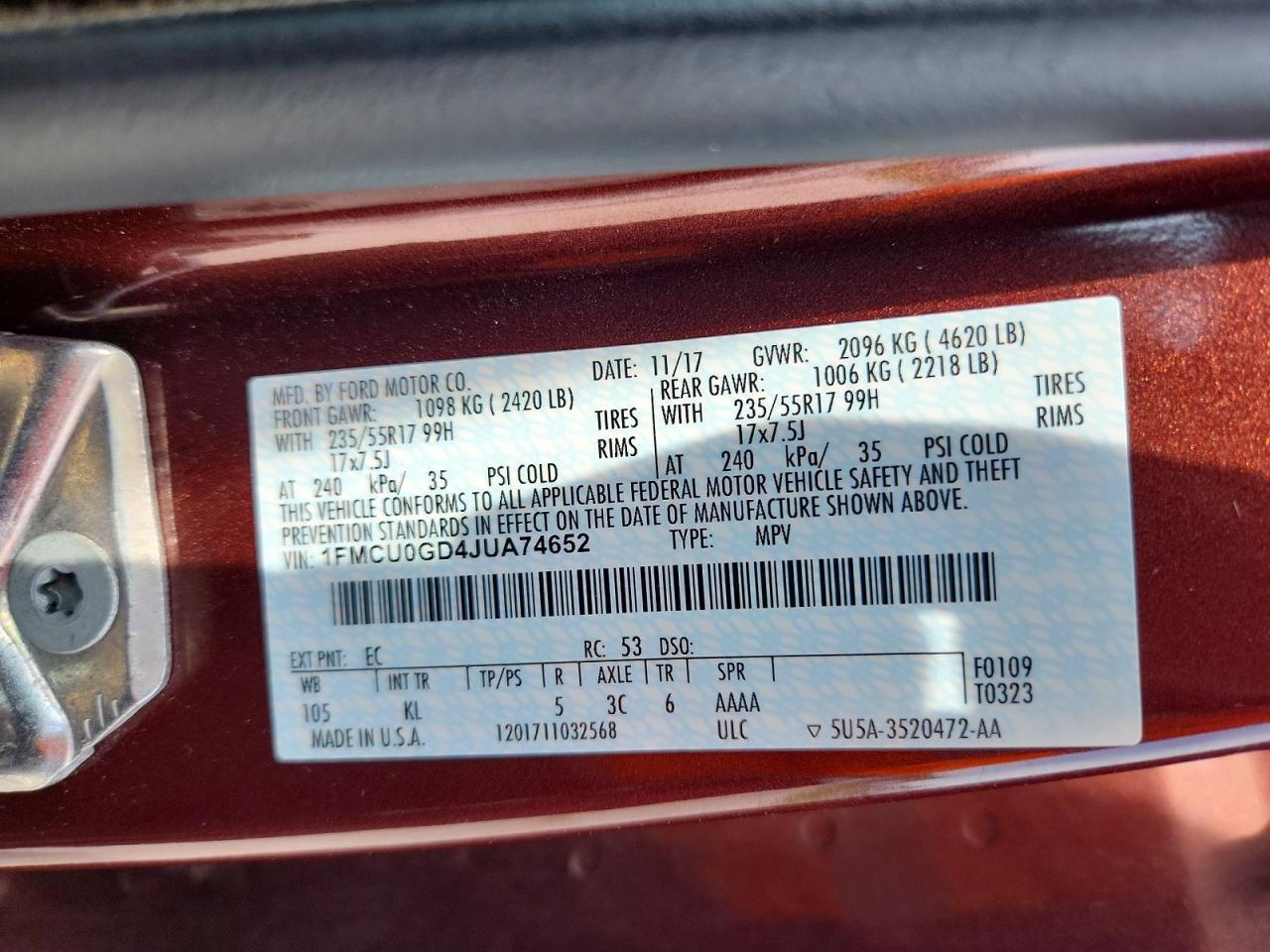 2018 Ford Escape Se - zdjęcie 13