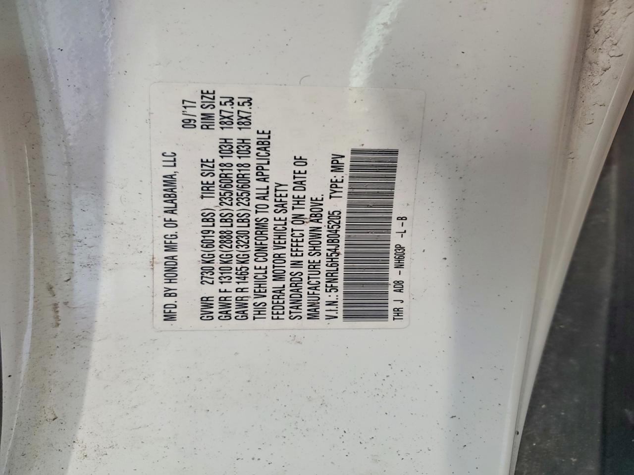 2018 Honda Odyssey Ex - zdjęcie 13