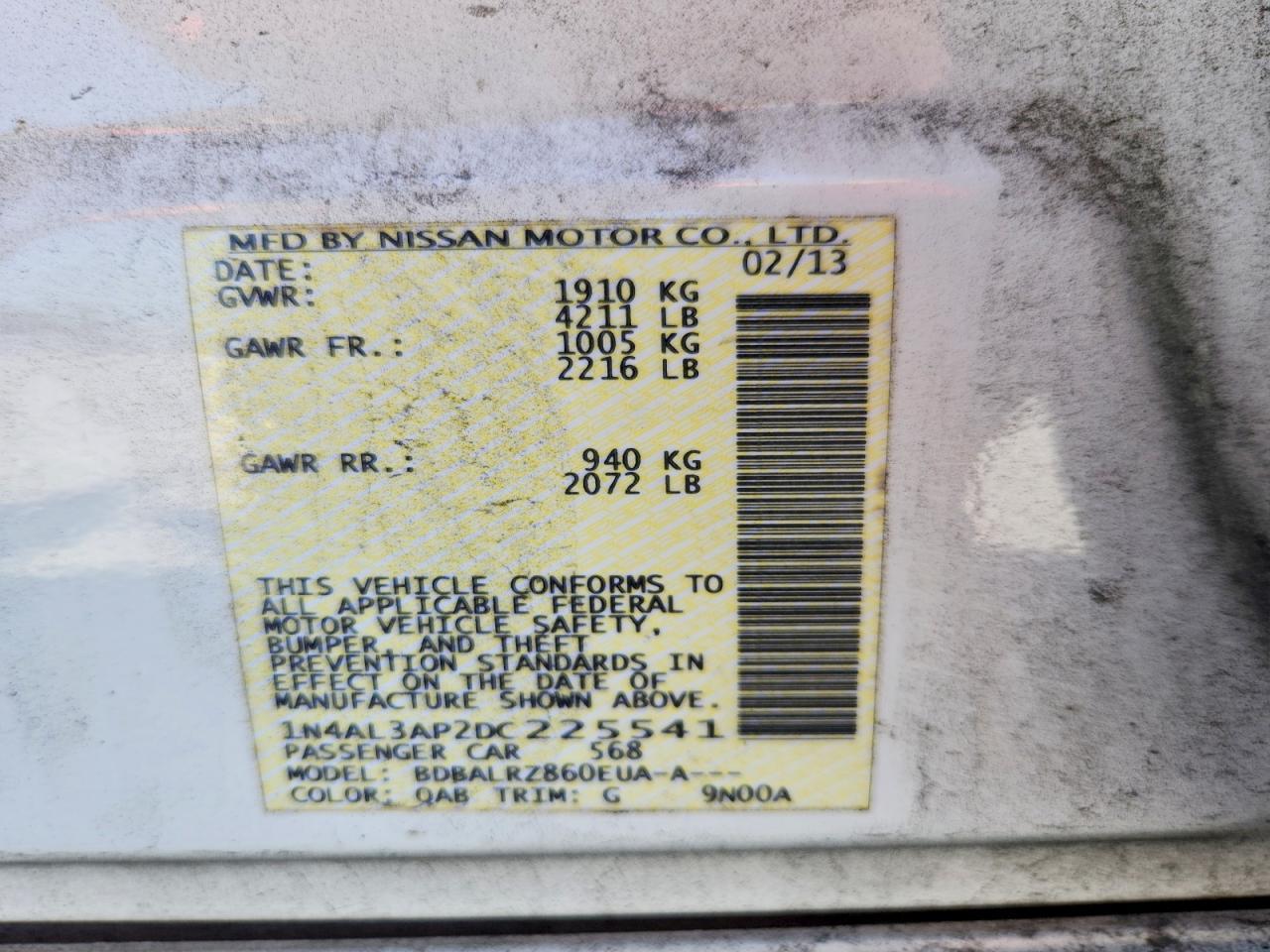 2013 Nissan Altima 2.5 - zdjęcie 13
