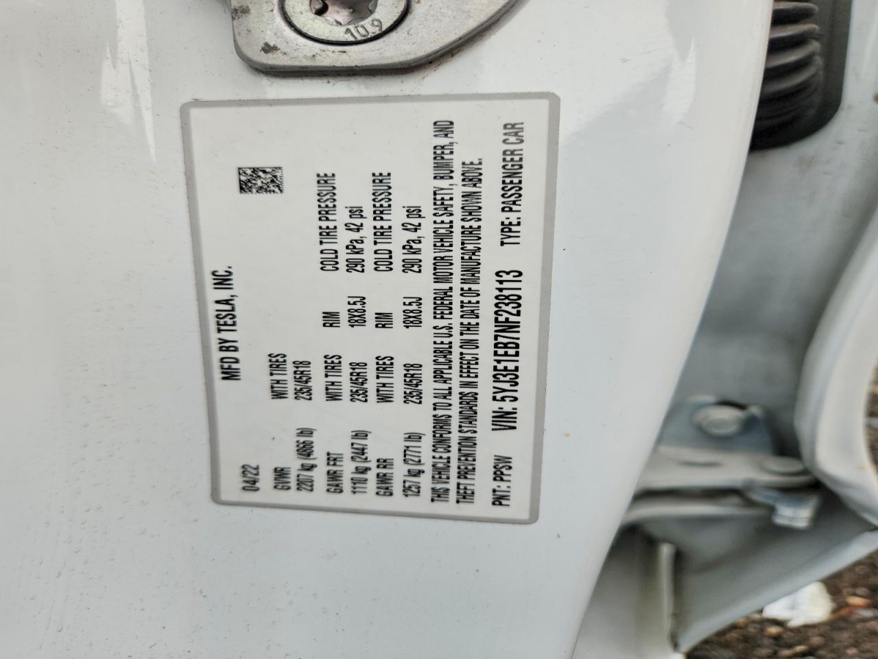 2022 Tesla Model 3 - zdjęcie 12