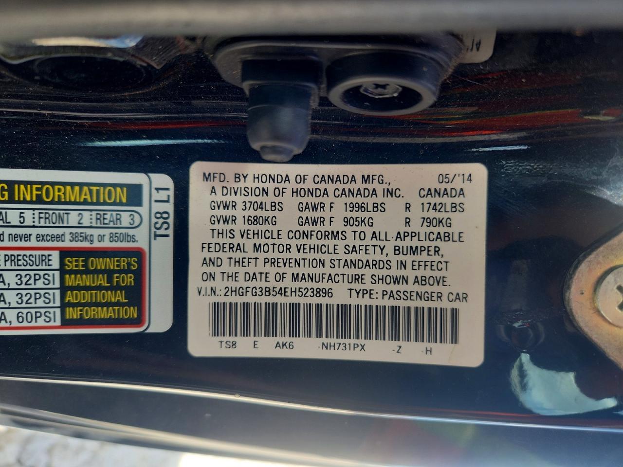 2014 Honda Civic Lx - zdjęcie 12