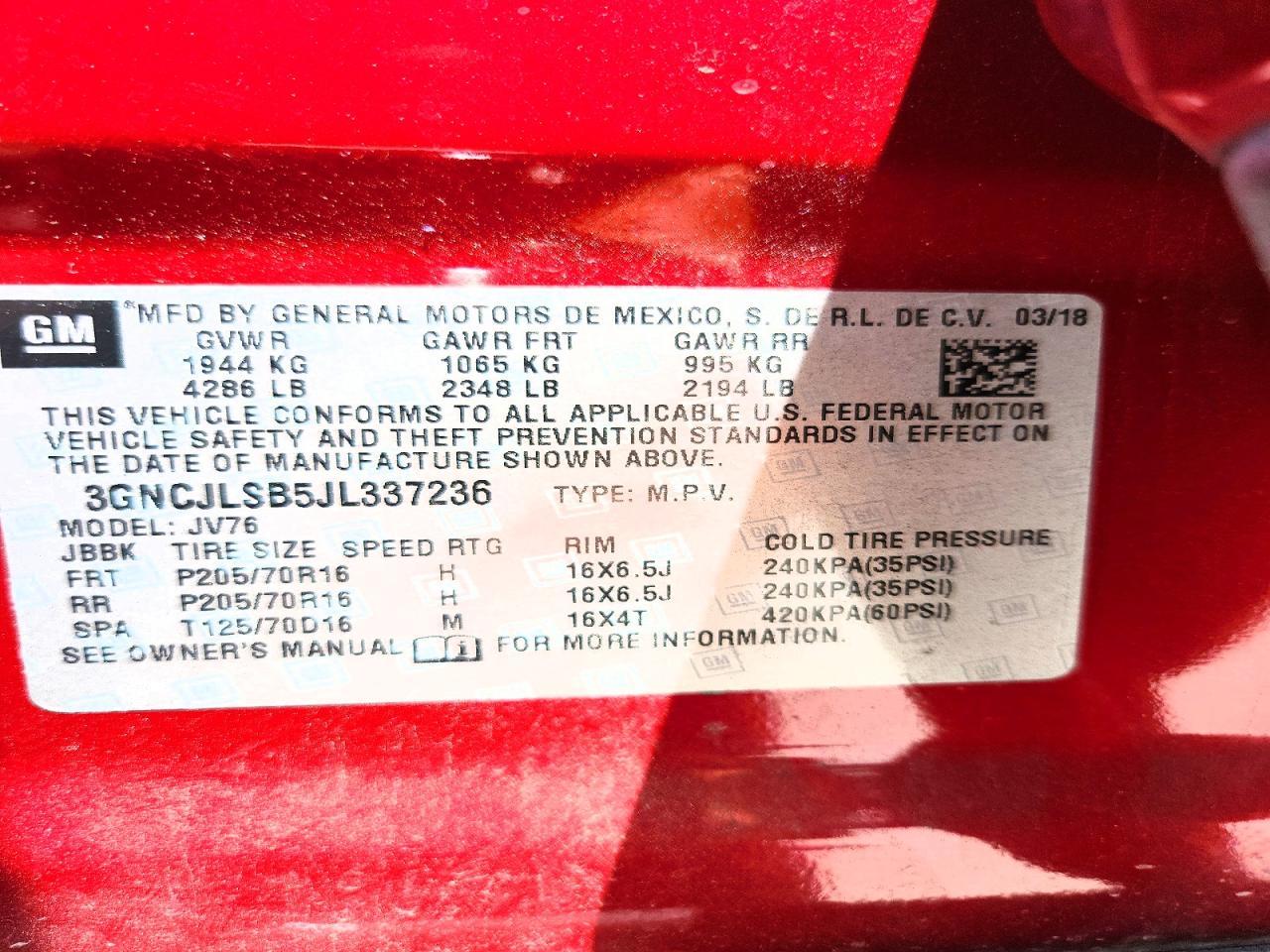 2018 Chevrolet Trax 1Lt - zdjęcie 14