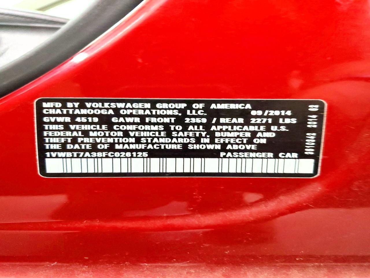 2015 Volkswagen Passat Se - zdjęcie 13