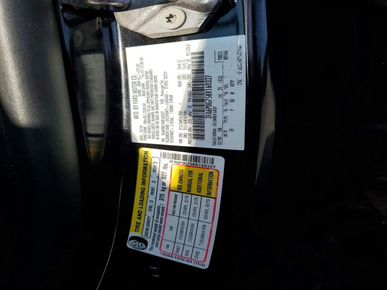 2019 Ford Fusion S - zdjęcie 12