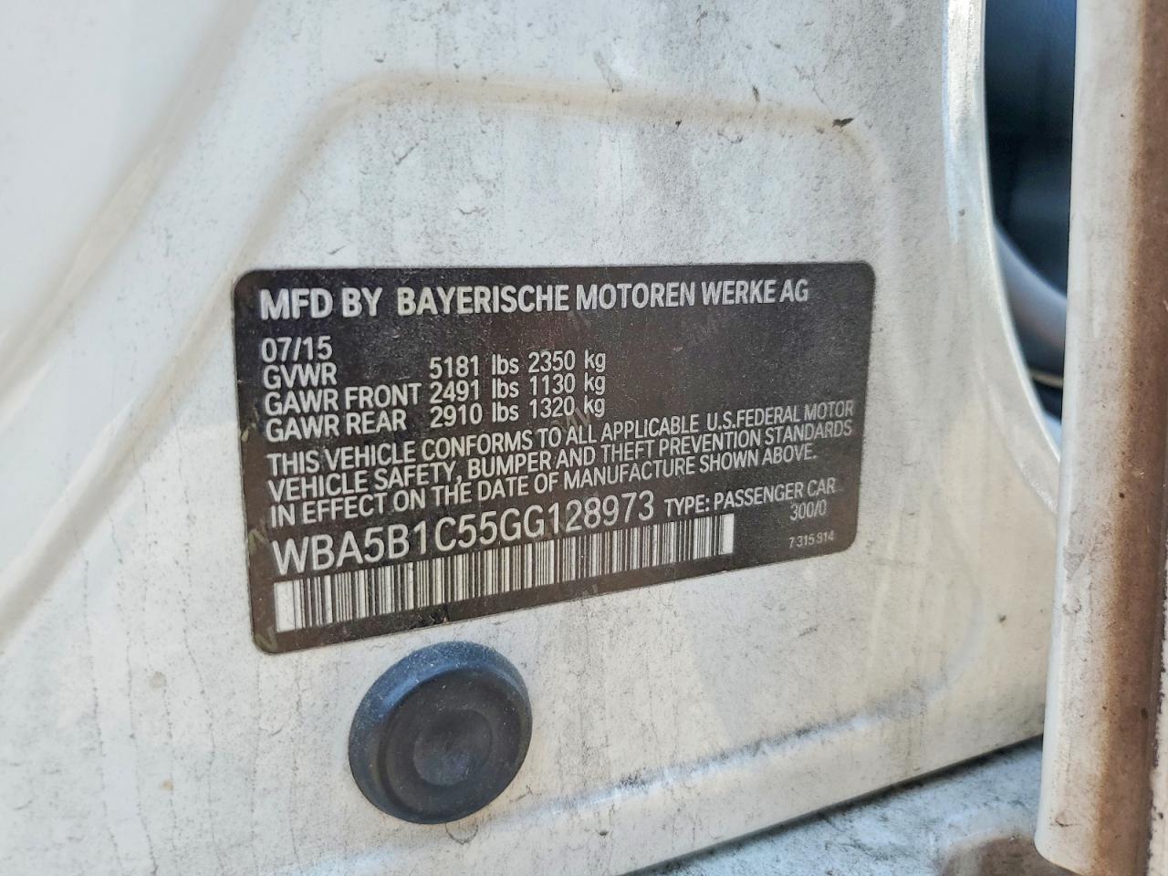 2016 BMW 535 I - zdjęcie 12