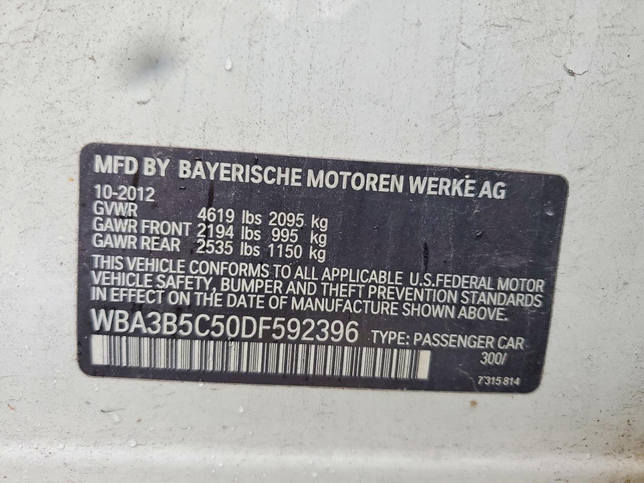 2013 BMW Seria 3 328i - zdjęcie 12