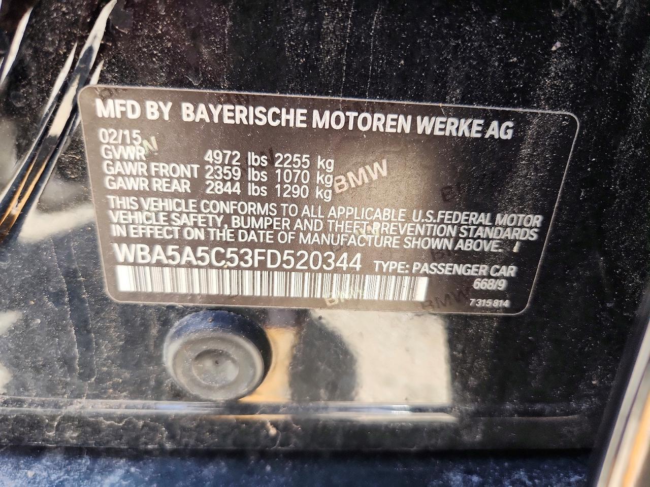 2015 BMW 528 I - zdjęcie 12