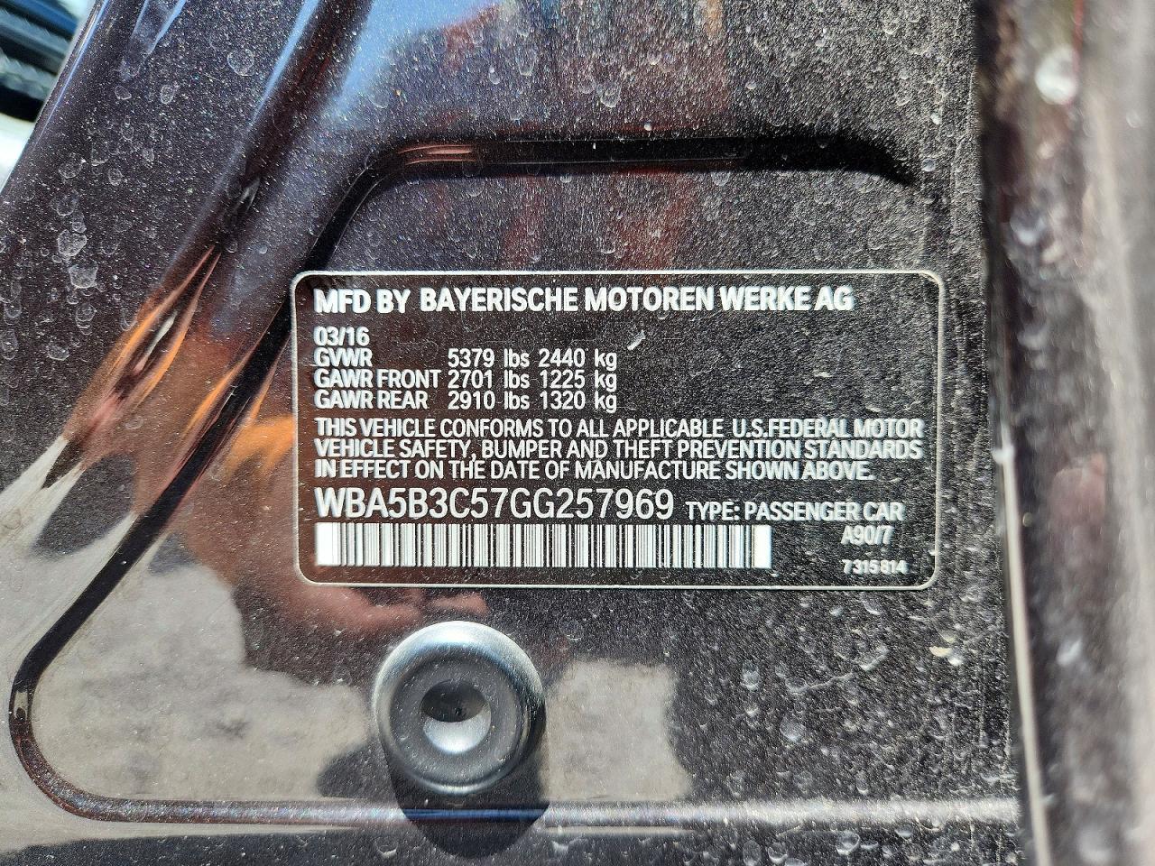 2016 BMW Seria 5 535i - zdjęcie 12