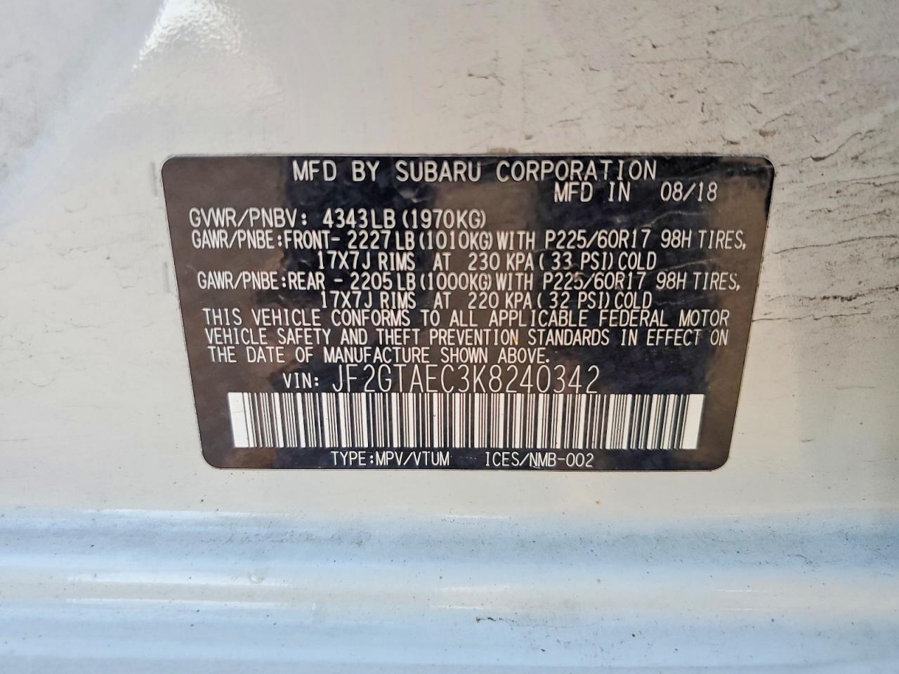 2019 Subaru Crosstrek Premium - zdjęcie 12