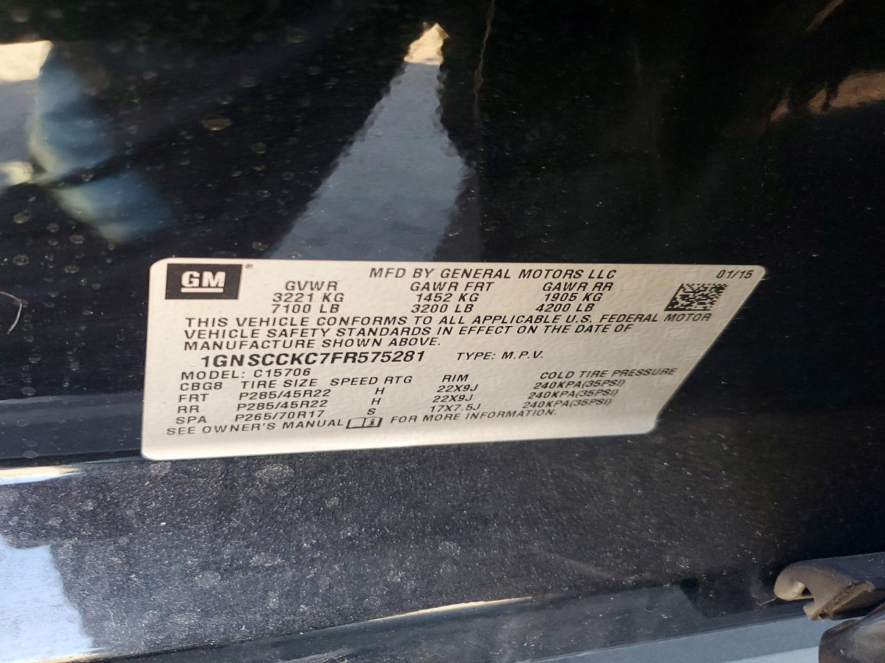 2015 Chevrolet Tahoe C1500 Ltz - zdjęcie 12