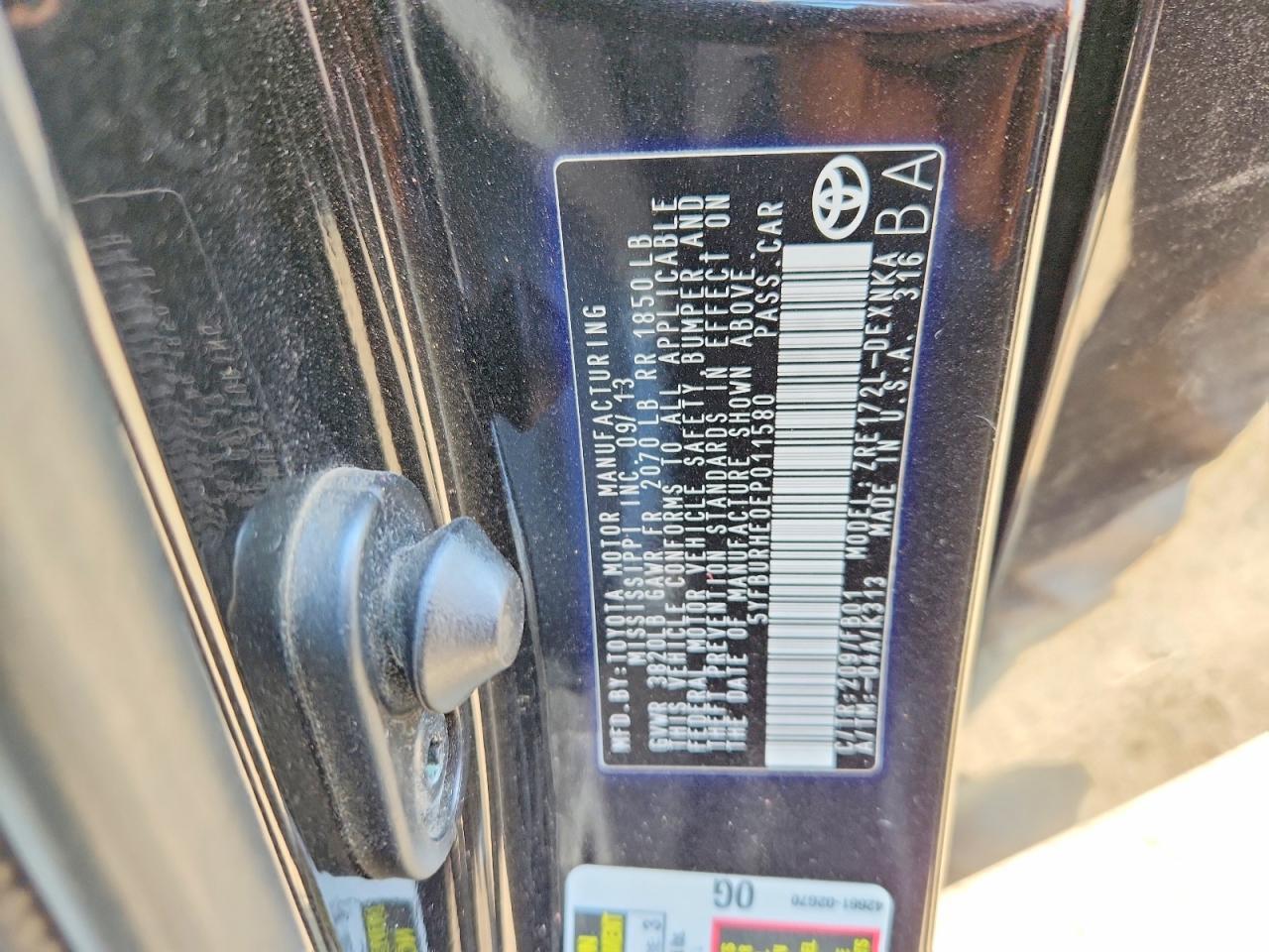 2014 Toyota Corolla Le Plus - zdjęcie 13