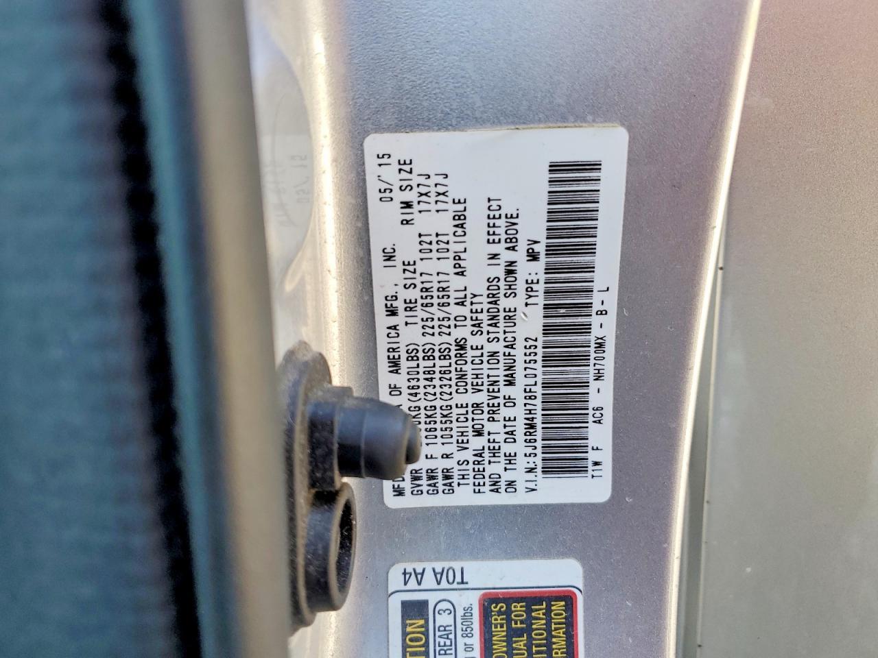 2015 Honda Cr-V Exl - zdjęcie 13