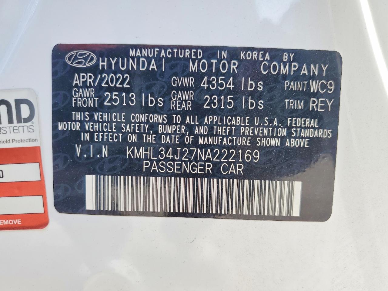2022 Hyundai Sonata Limited - zdjęcie 13