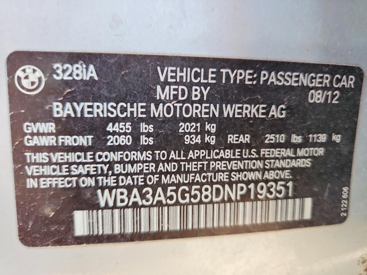 2013 BMW 328 I - zdjęcie 12