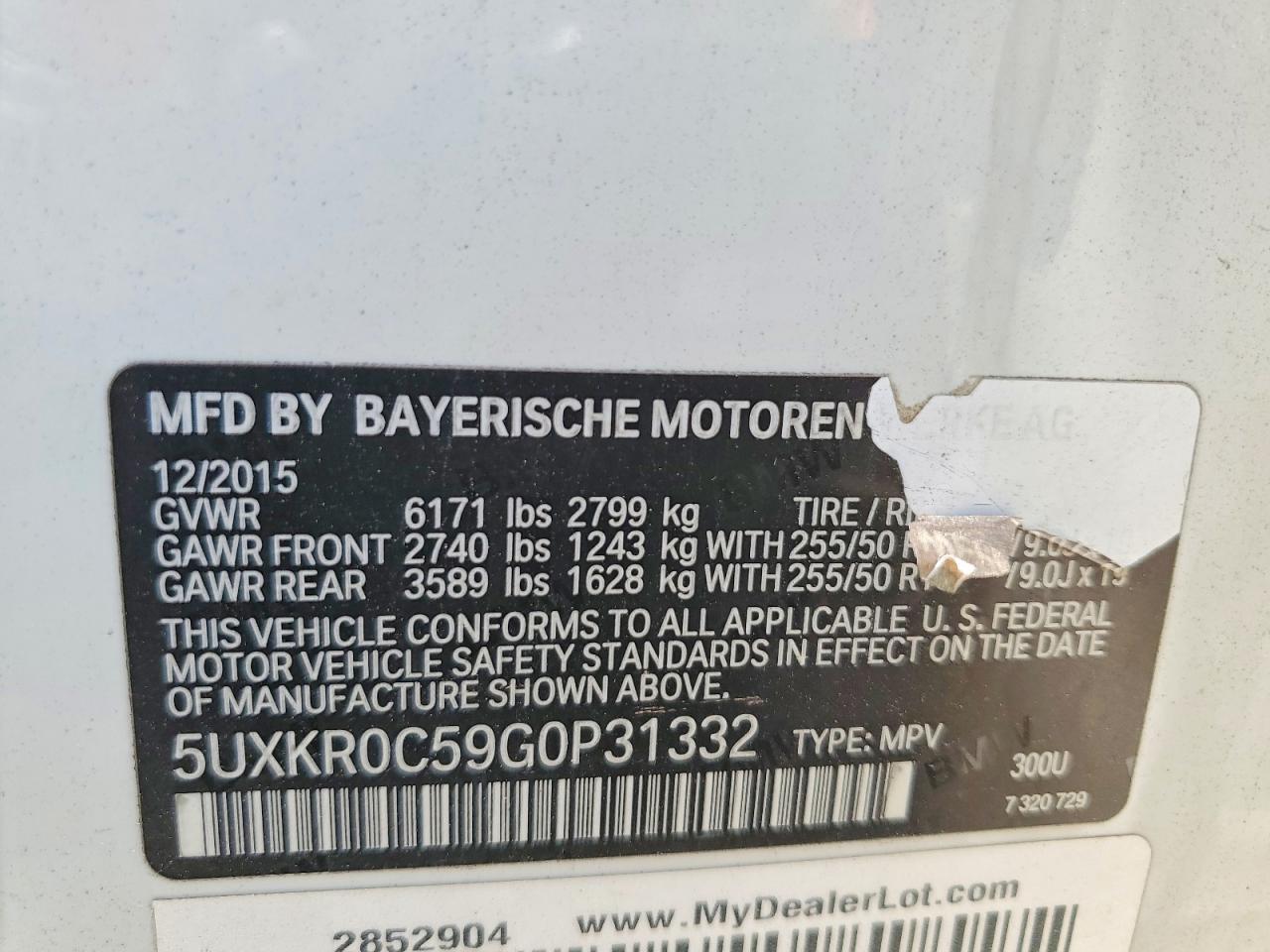 2016 BMW X5 xDrive35I - zdjęcie 13