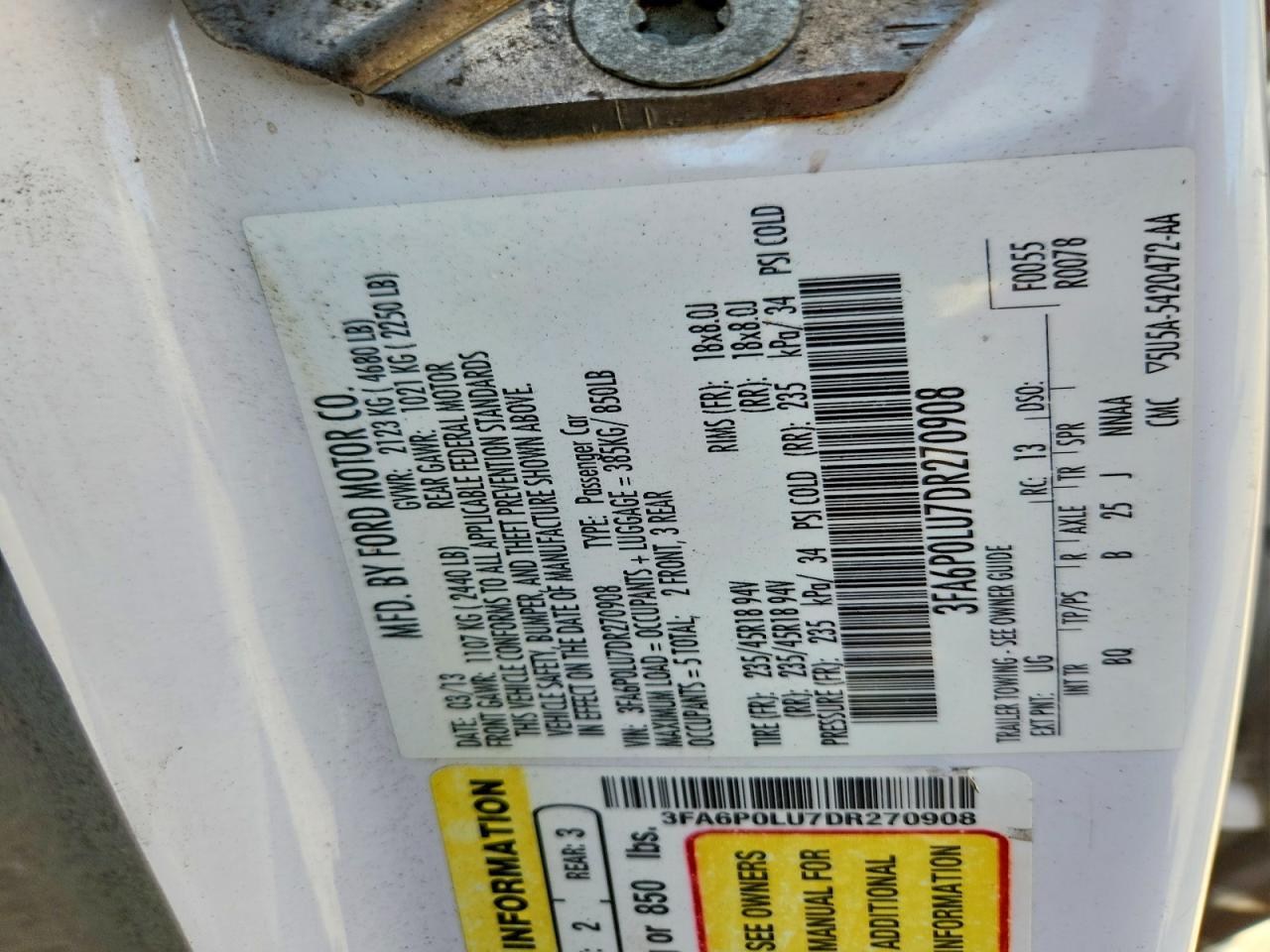 2013 Ford Fusion Se Hybrid - zdjęcie 12