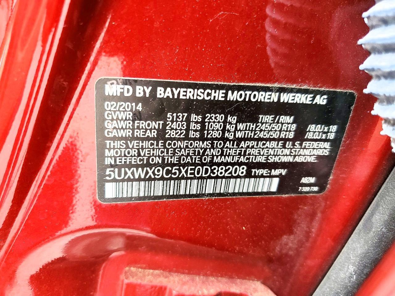2014 BMW X3 xDrive28I - zdjęcie 13