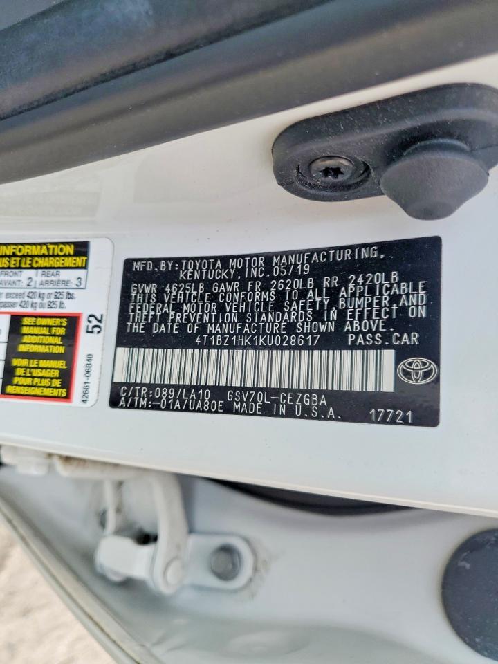 2019 Toyota Camry Xle V6 - zdjęcie 13