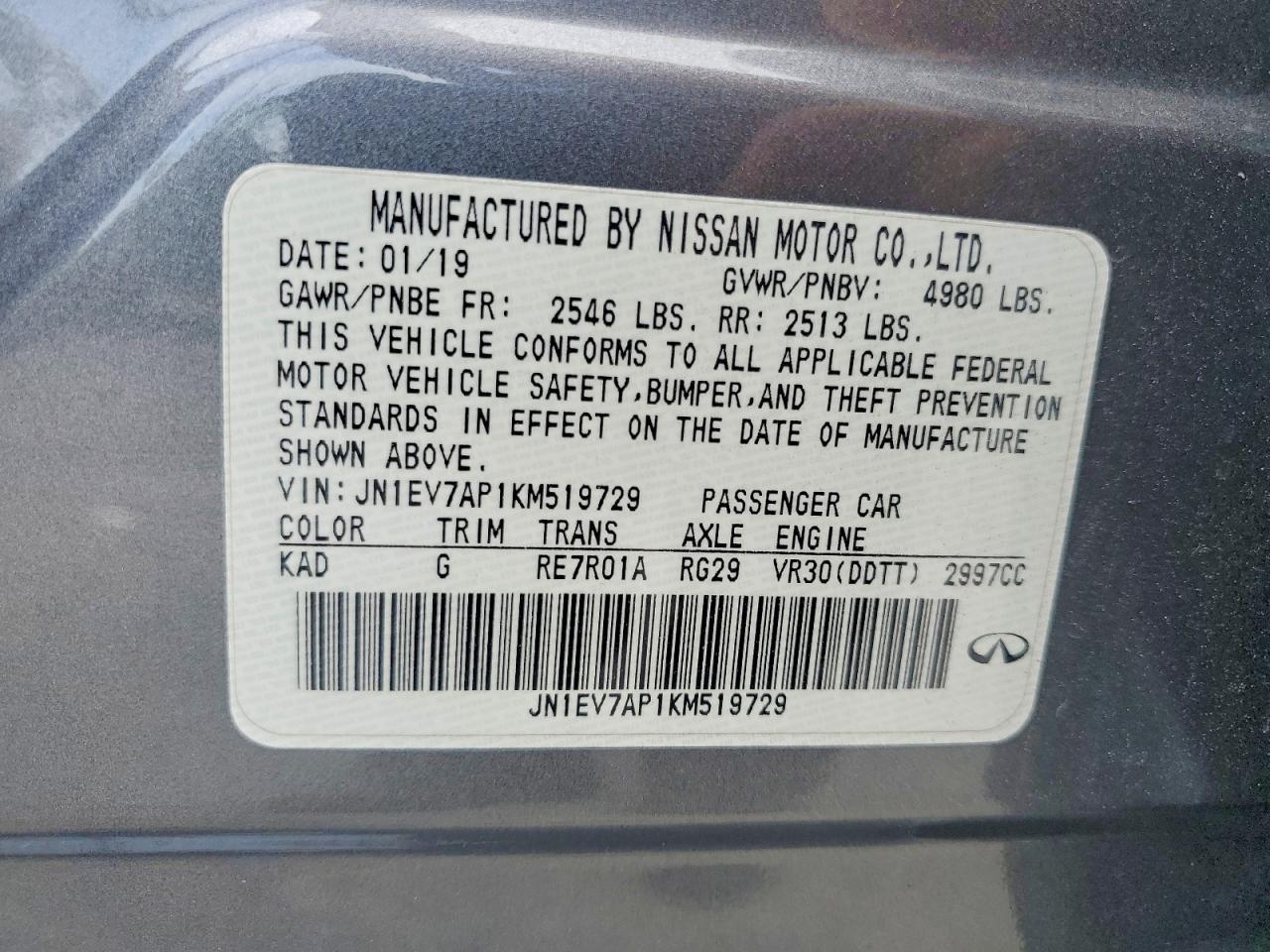 2019 Infiniti Q50 3.0T Luxe - zdjęcie 12