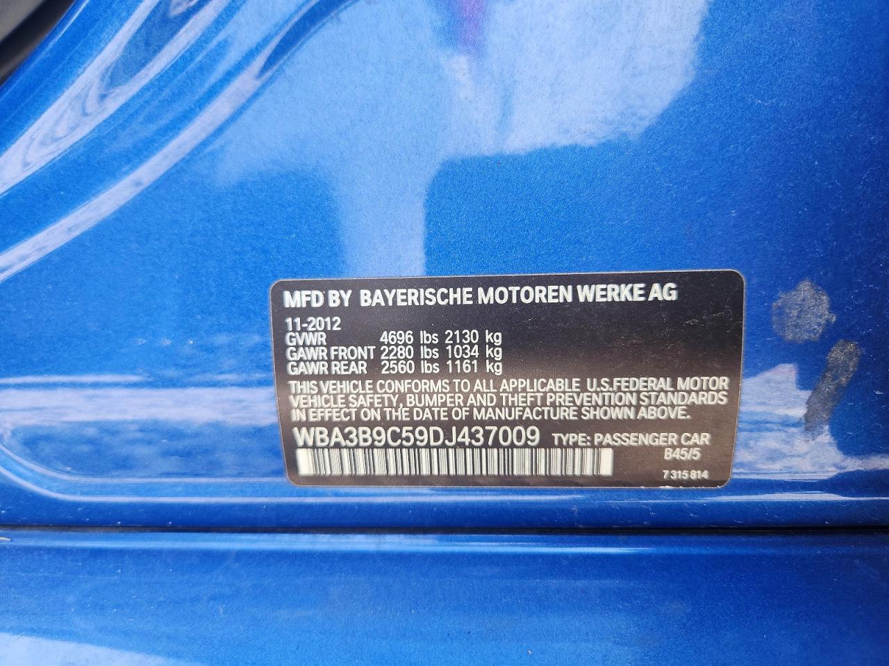 2013 BMW Seria 3 335i - zdjęcie 12