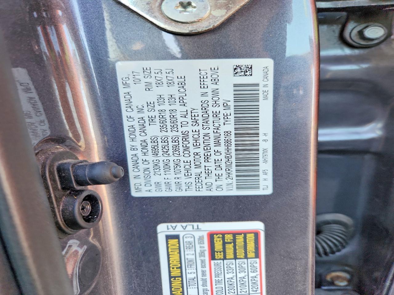 2017 Honda Cr-V Exl - zdjęcie 12