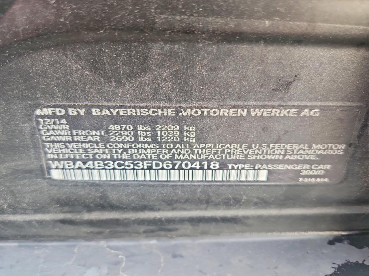 2015 BMW Seria 4 435i - zdjęcie 12