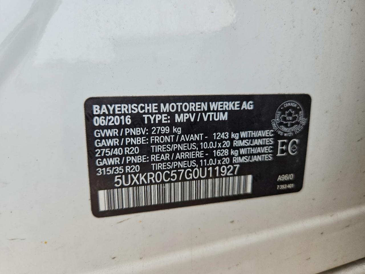 2016 BMW X5 xDrive35I - zdjęcie 13