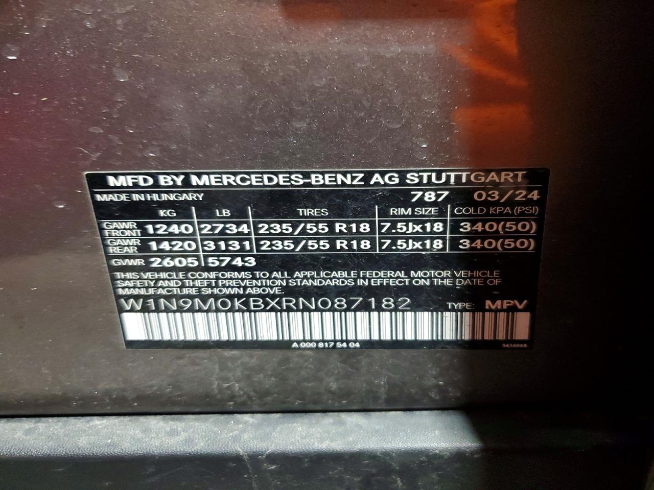 2024 Mercedes-Benz Eqb 300 4Matic - zdjęcie 14