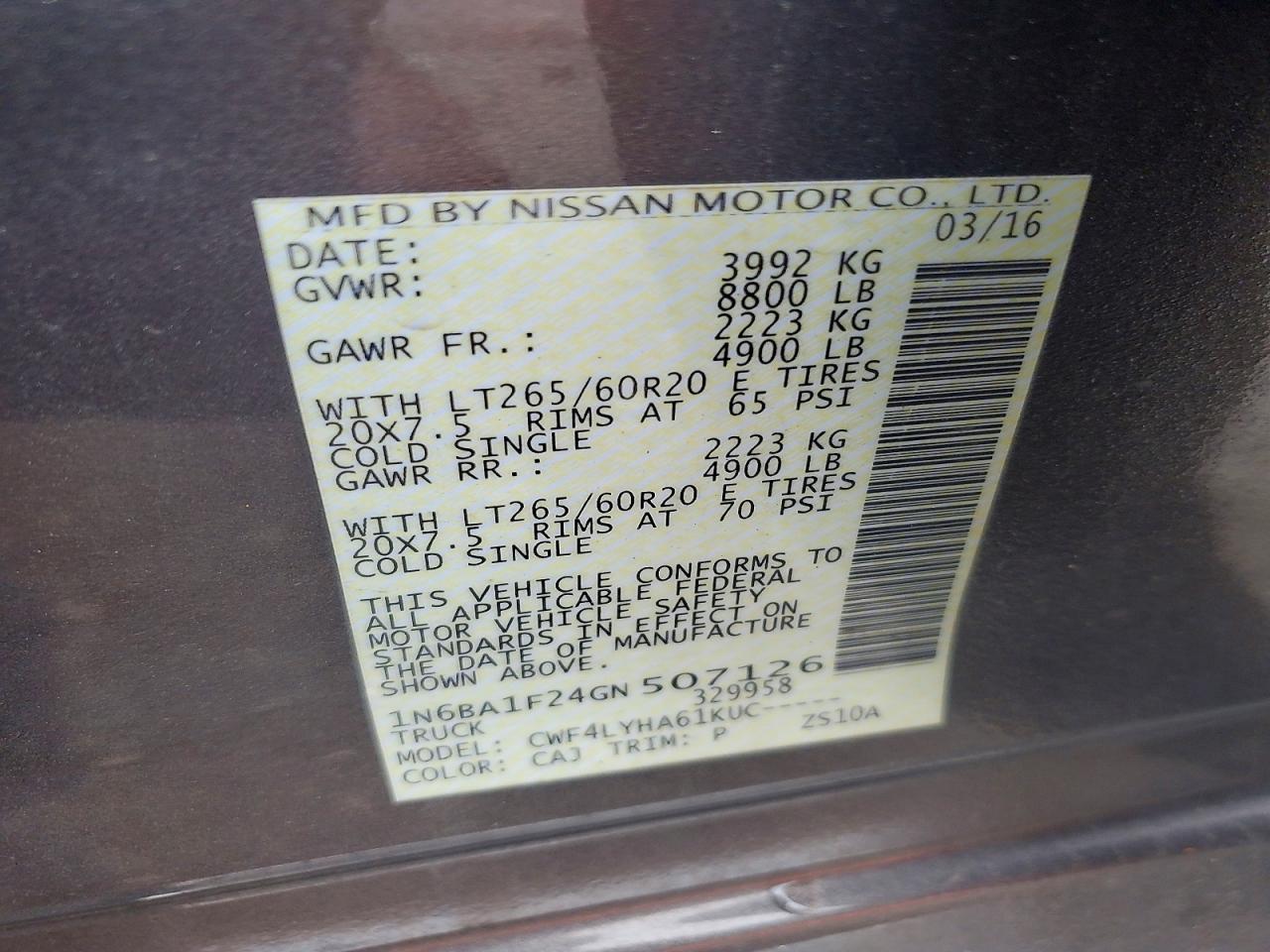 2016 Nissan Titan Xd Platinum Reserve - zdjęcie 12
