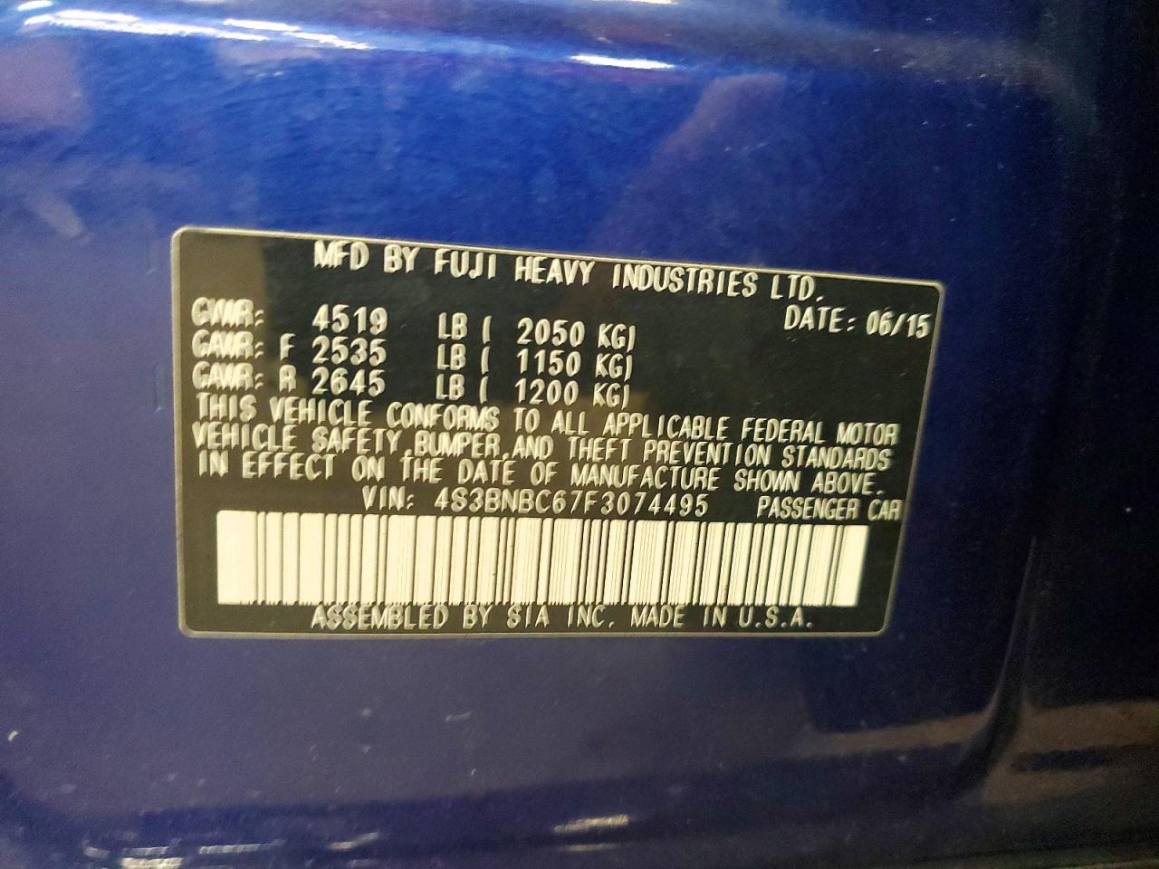 2015 Subaru Legacy 2.5I Premium - zdjęcie 12