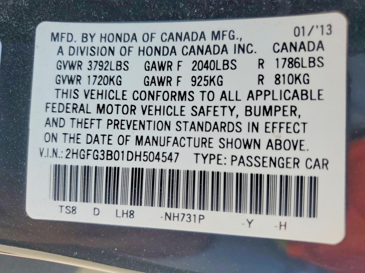 2013 Honda Civic Exl - zdjęcie 13