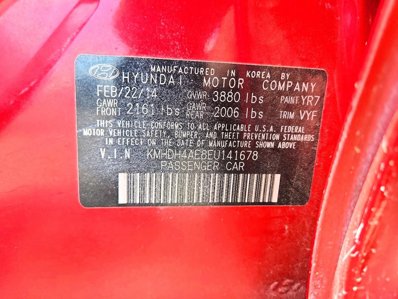 2014 Hyundai Elantra Se - zdjęcie 12
