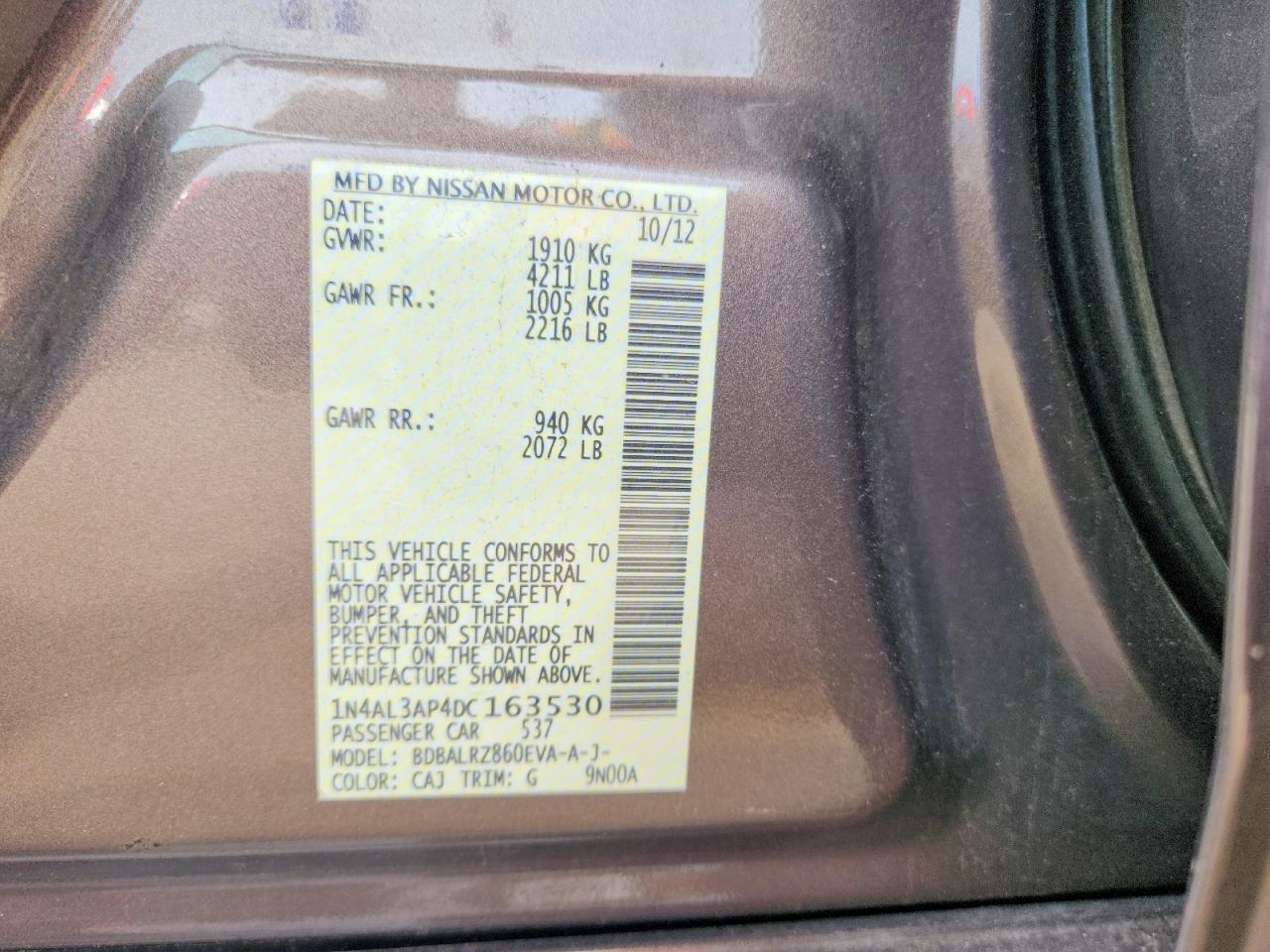 2013 Nissan Altima 2.5 - zdjęcie 12