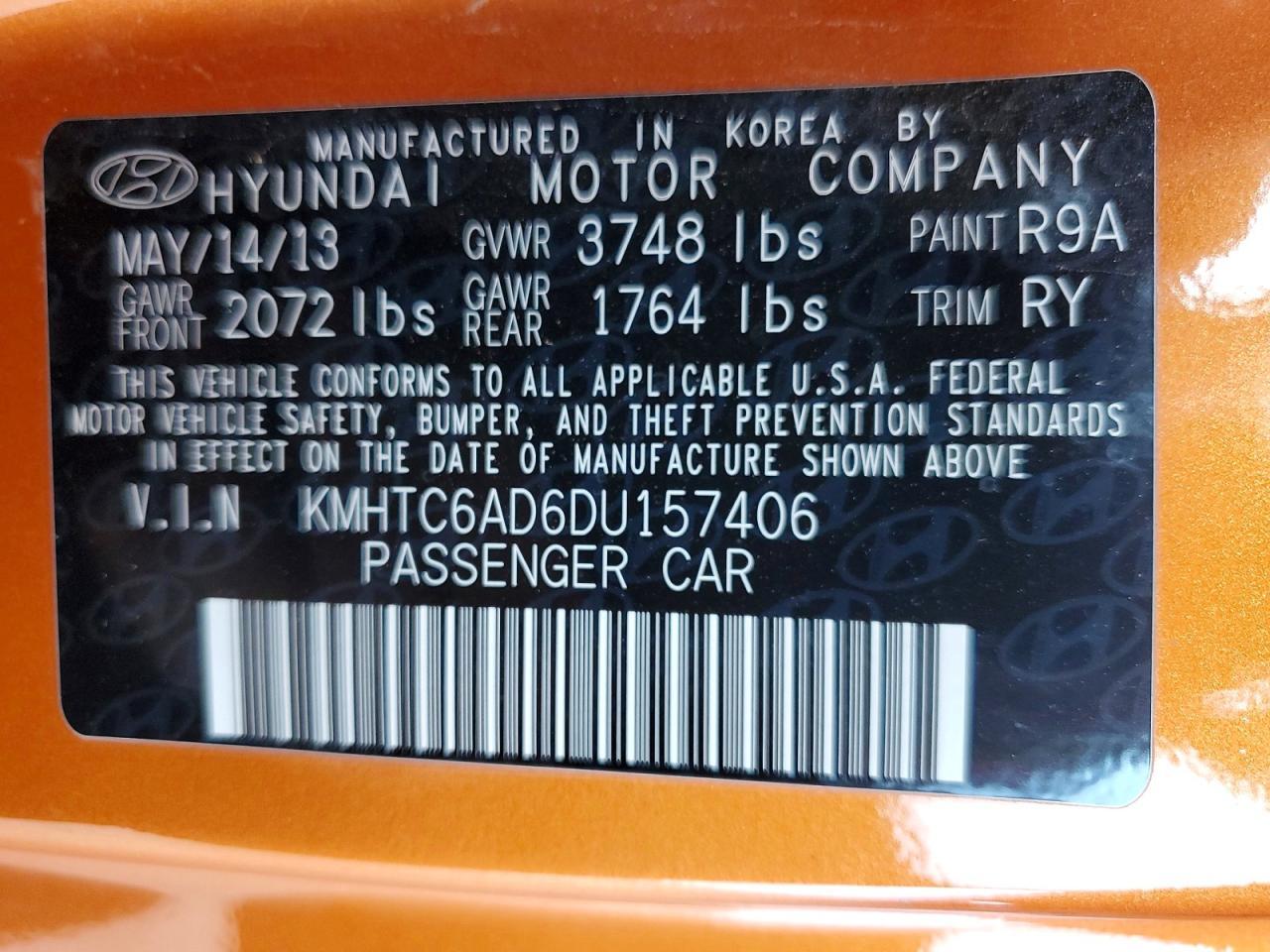 2013 Hyundai Veloster Base - zdjęcie 13