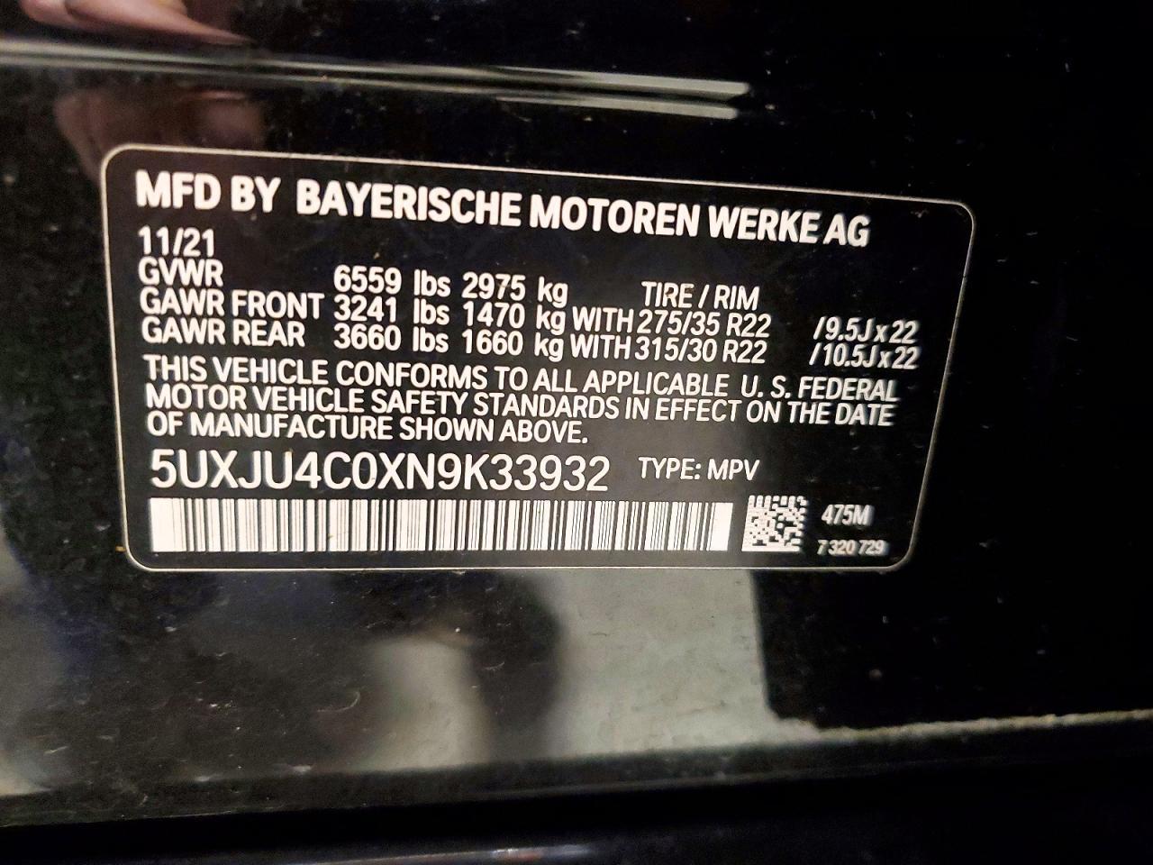 2022 BMW X5 M50I - zdjęcie 13
