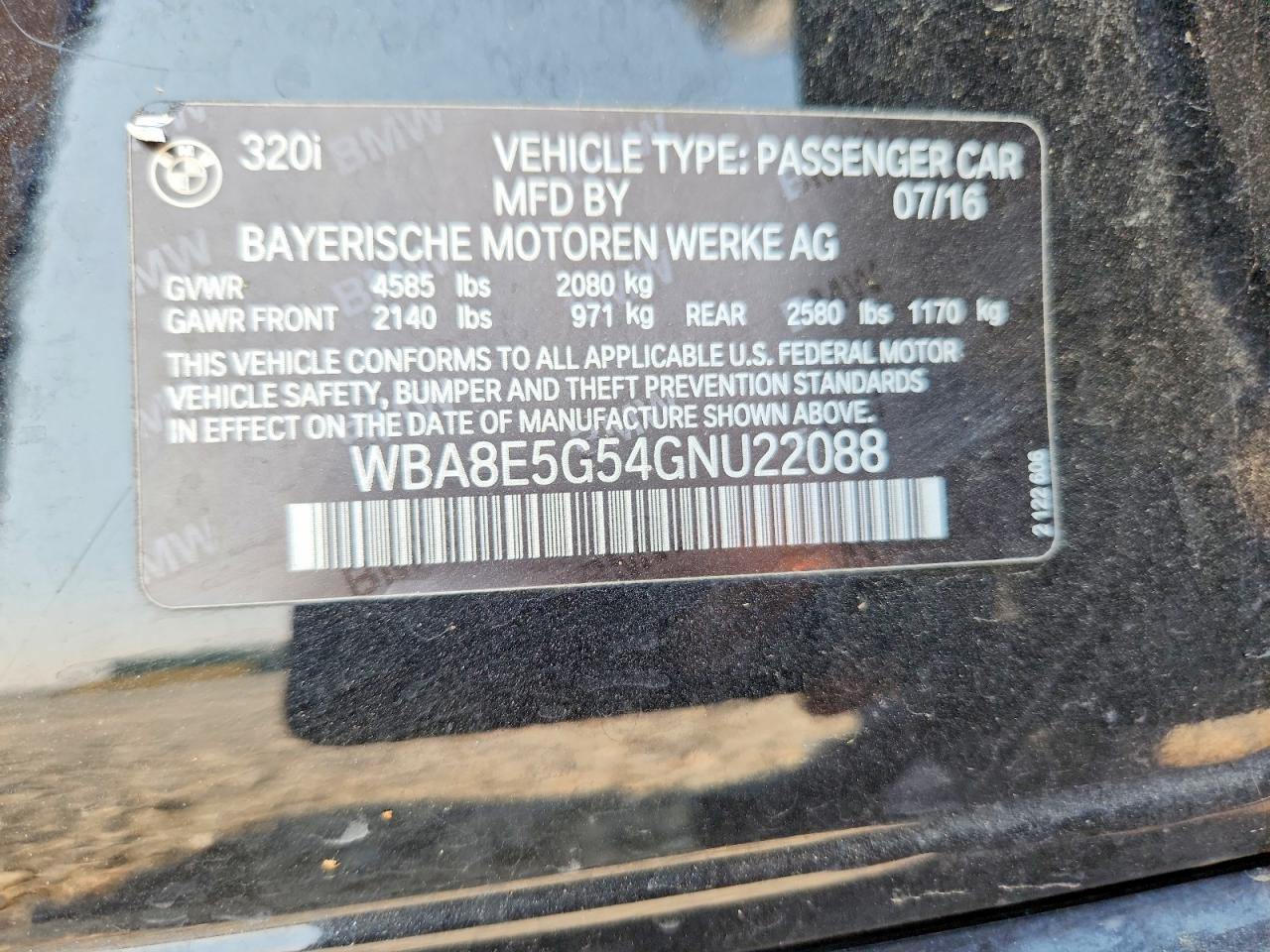 2016 BMW Seria 3 320i - zdjęcie 12