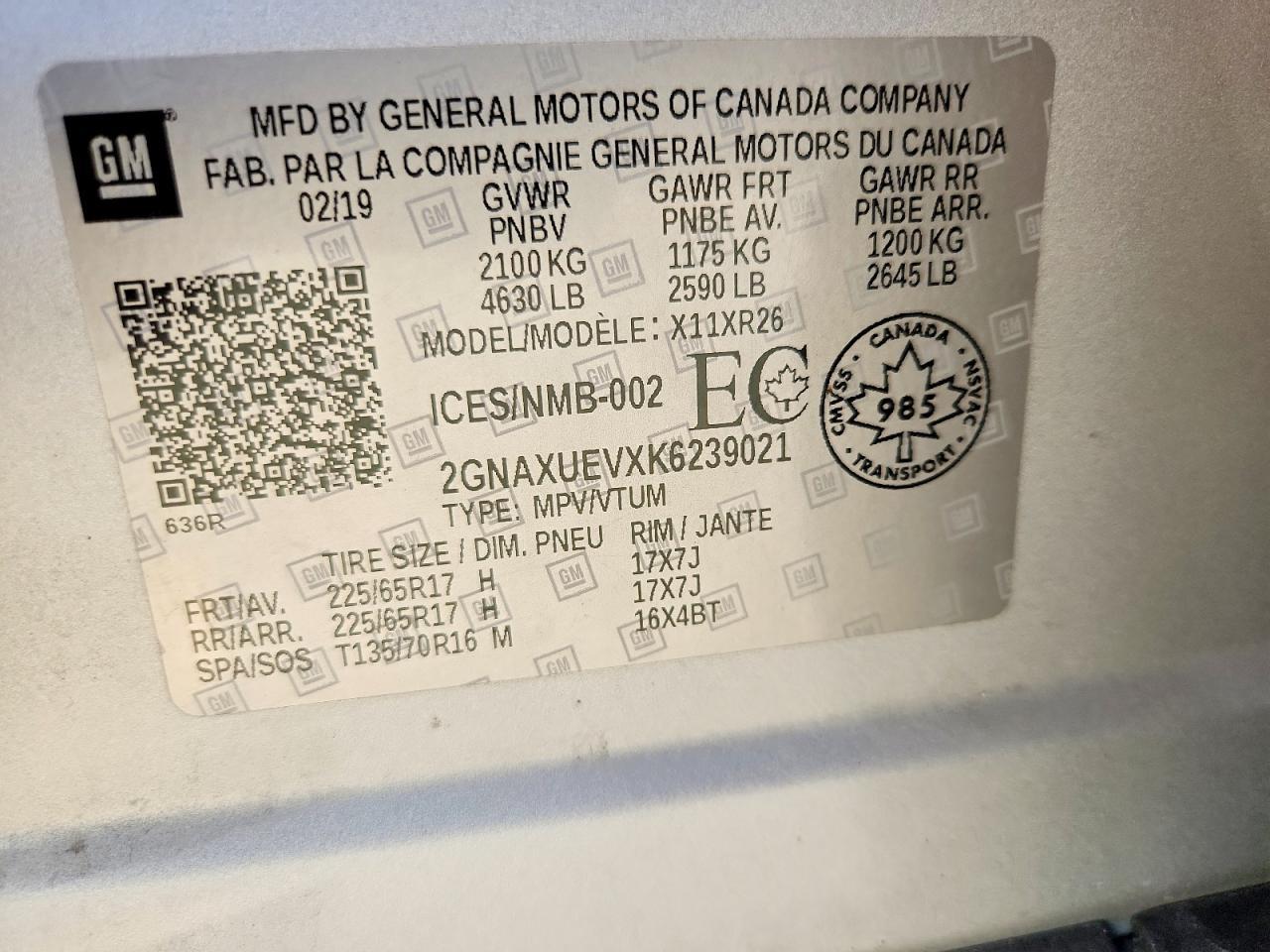 2019 Chevrolet Equinox Lt - zdjęcie 13