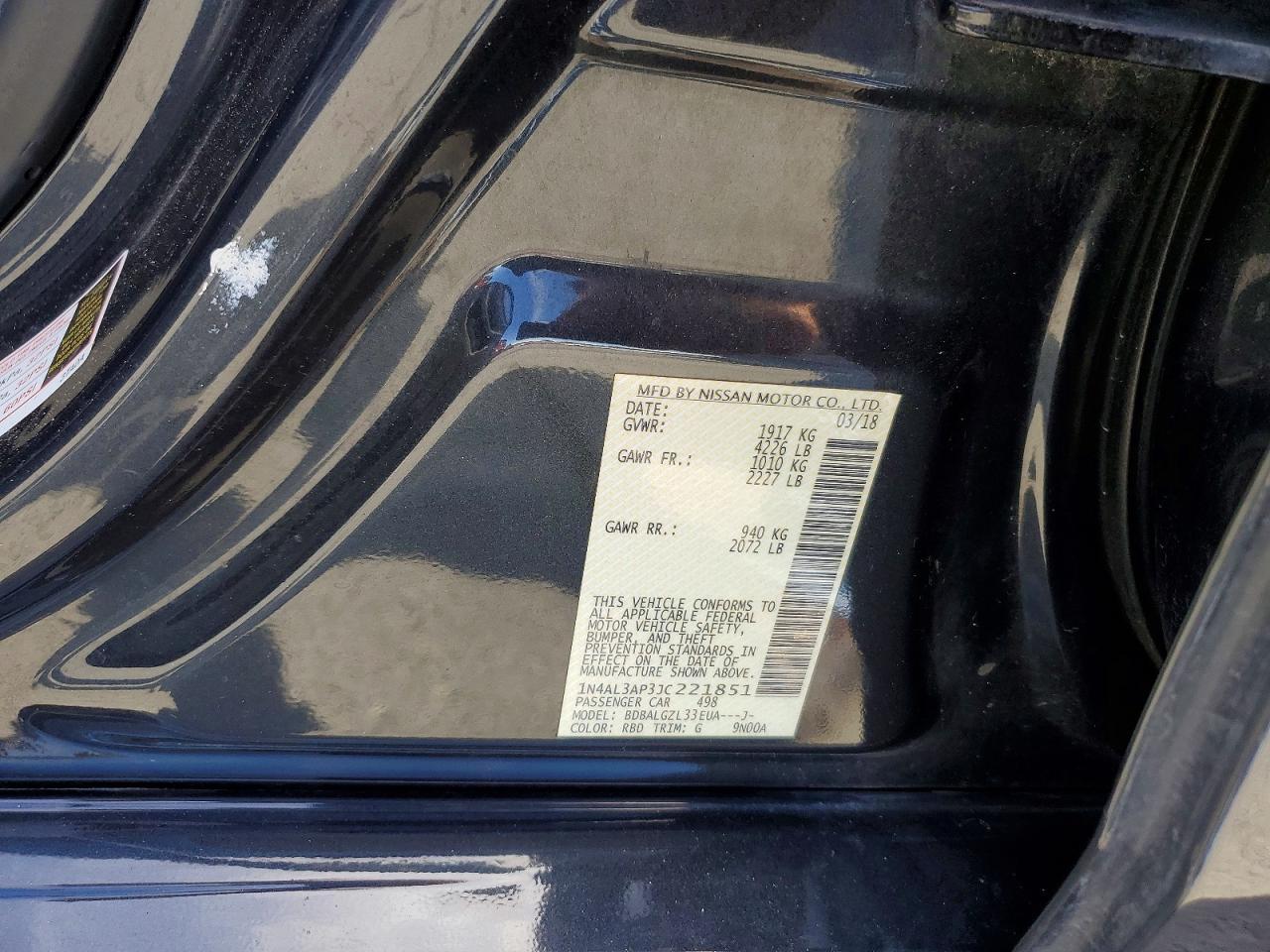 2018 Nissan Altima 2.5 S - zdjęcie 12