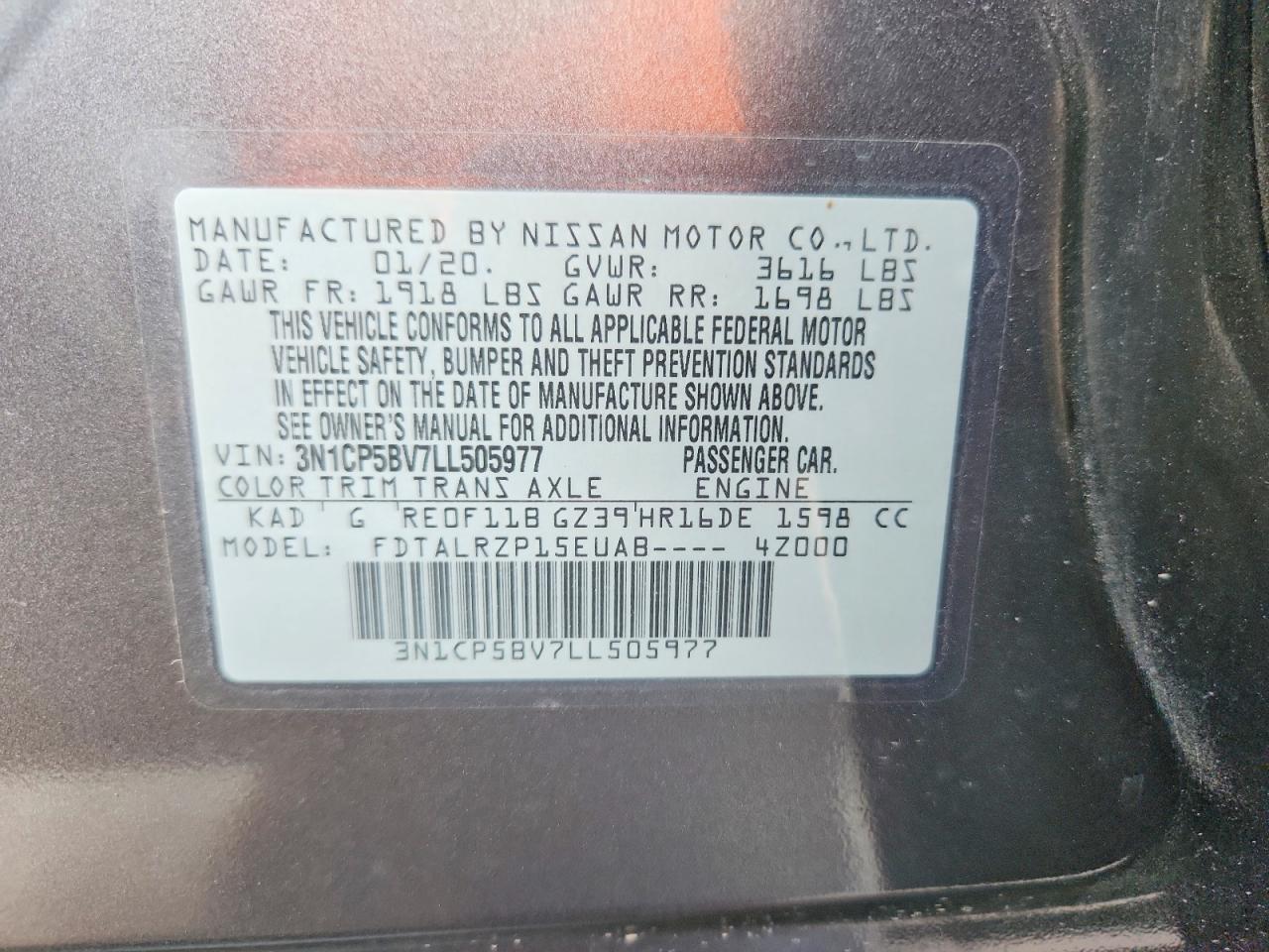 2020 Nissan Kicks S - zdjęcie 14