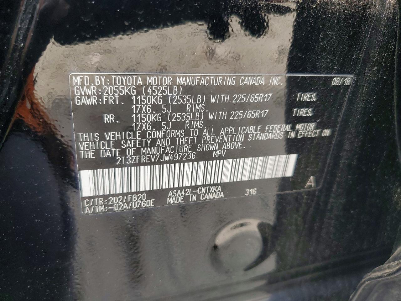 2018 Toyota Rav4 Le - zdjęcie 13