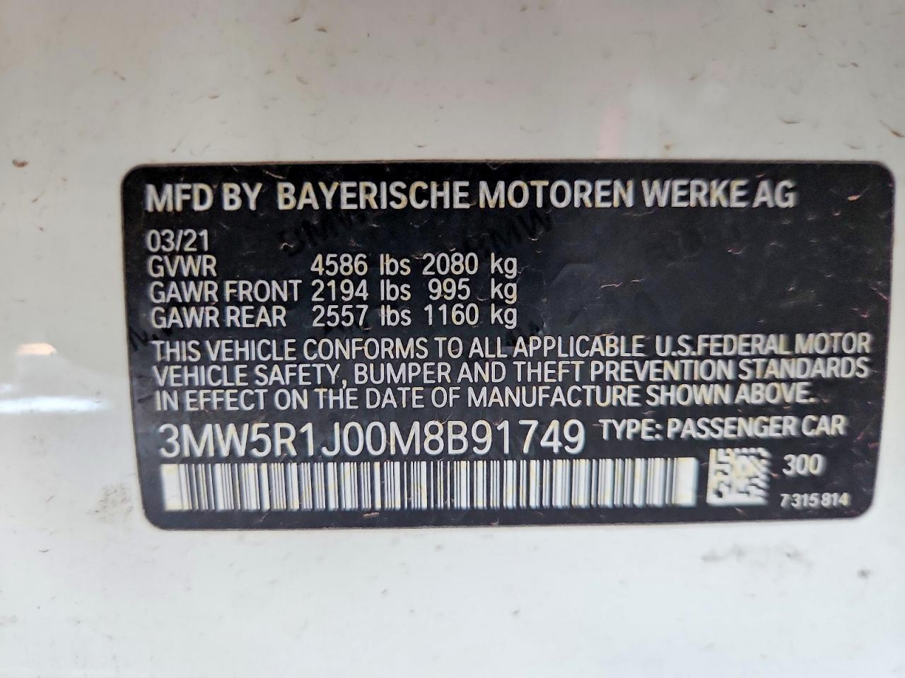 2021 BMW 330I - zdjęcie 12