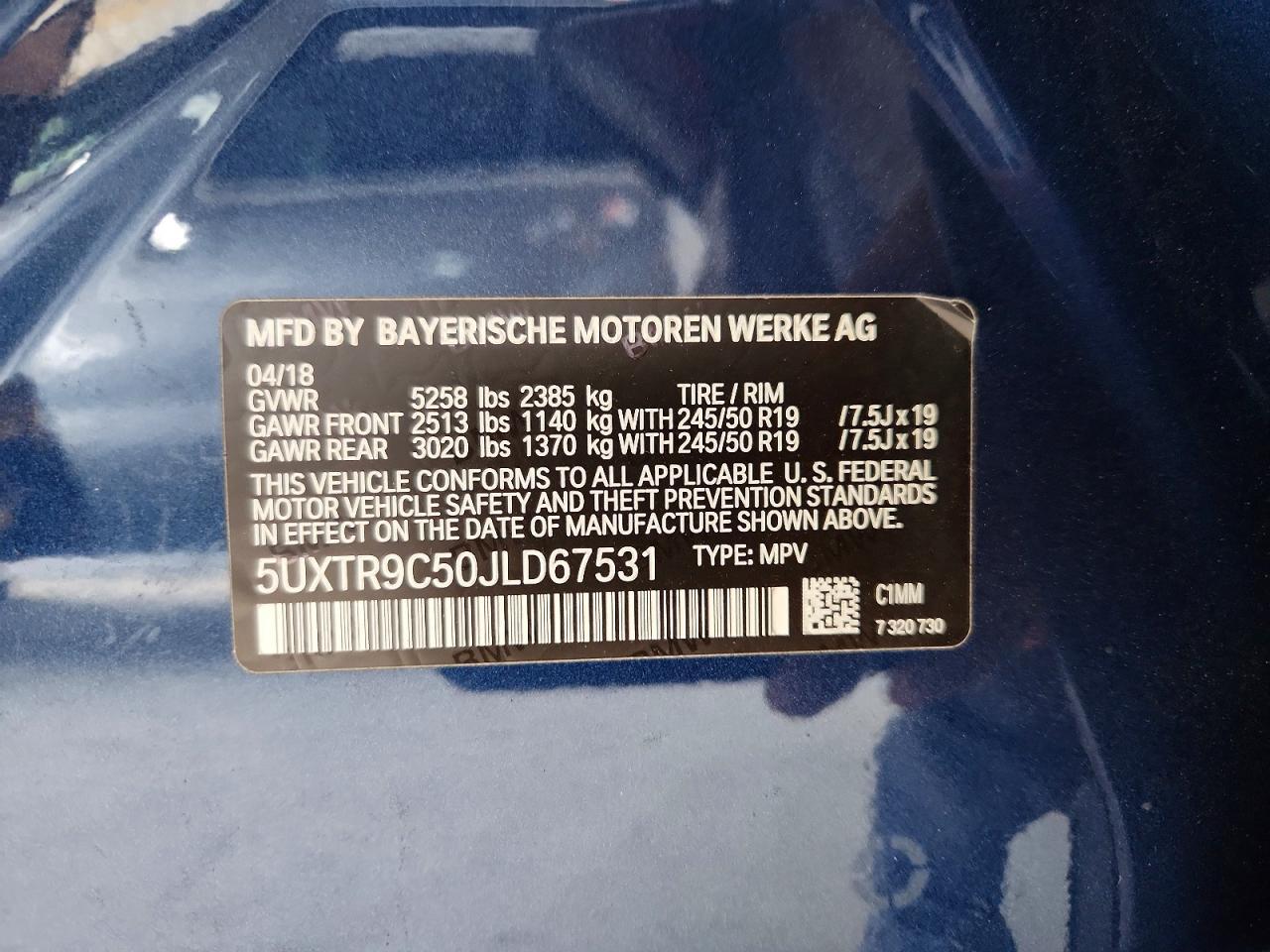 2018 BMW X3 xDrive30I - zdjęcie 13