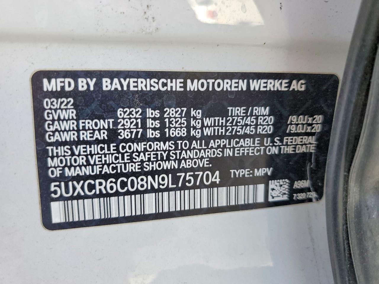 2022 BMW X5 xDrive40I - zdjęcie 13