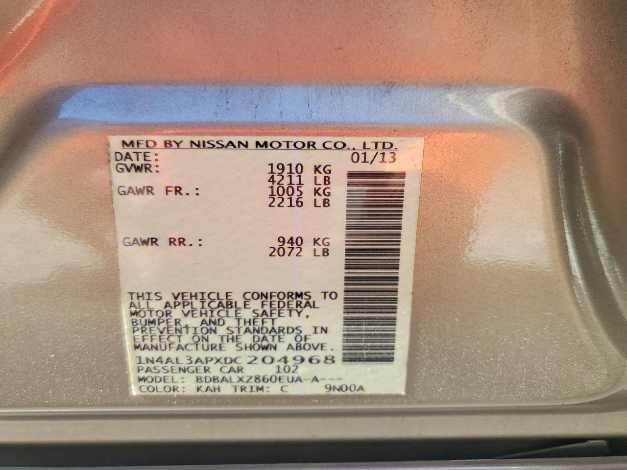 2013 Nissan Altima 2.5 - zdjęcie 13