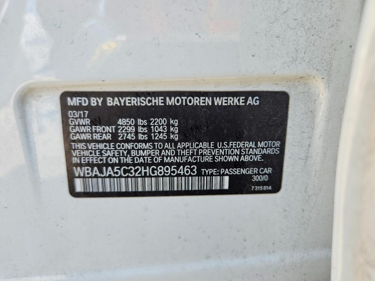 2017 BMW 530 I - zdjęcie 12