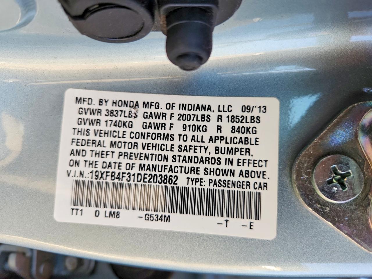 2013 Honda Civic Hybrid L - zdjęcie 12