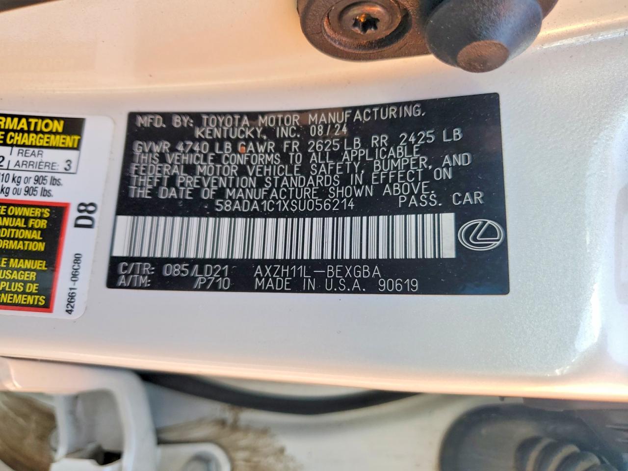 2025 Lexus Es 300H Base - zdjęcie 12
