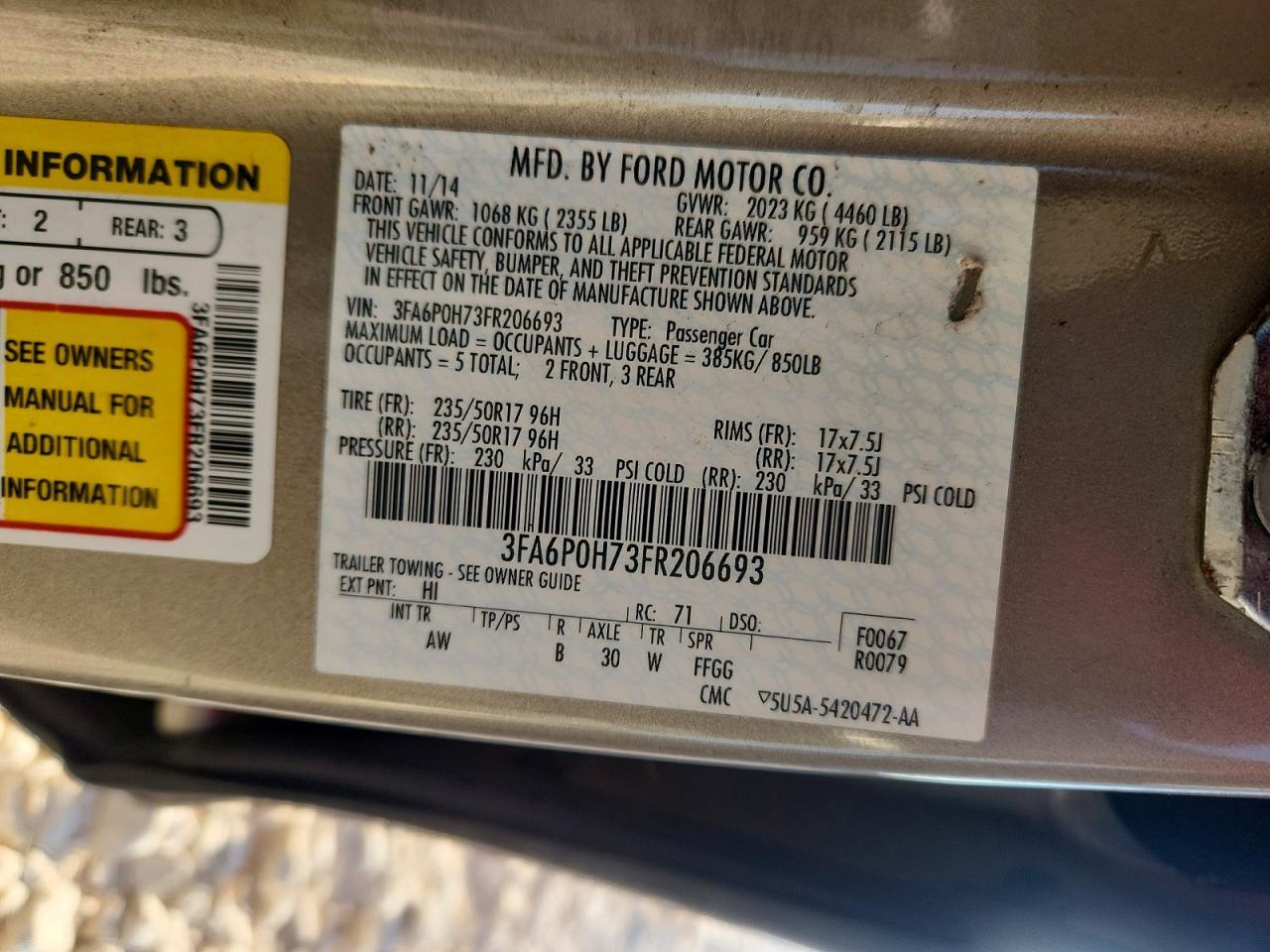 2015 Ford Fusion Se - zdjęcie 13