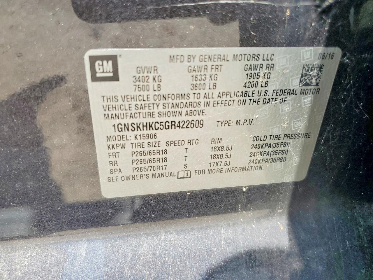2016 Chevrolet Suburban K1500 Lt - zdjęcie 13